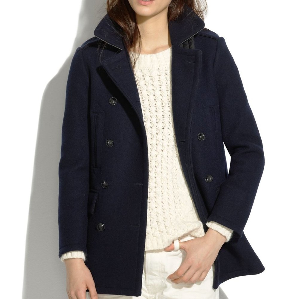 Madewell Night Vision Double Breasted Pea Coat